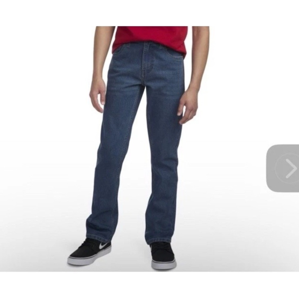 Levi's Youth Boy's Slim Flex Stretch Adjustable Waist Straight Denim Jean‎ Sz 10